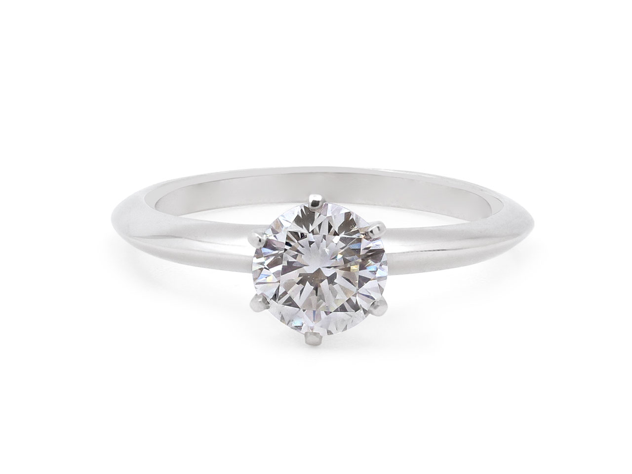 Tiffany & Co. 'Tiffany Setting' Diamond Solitaire Ring, 0.75 carat G/VS-2, in Platinum