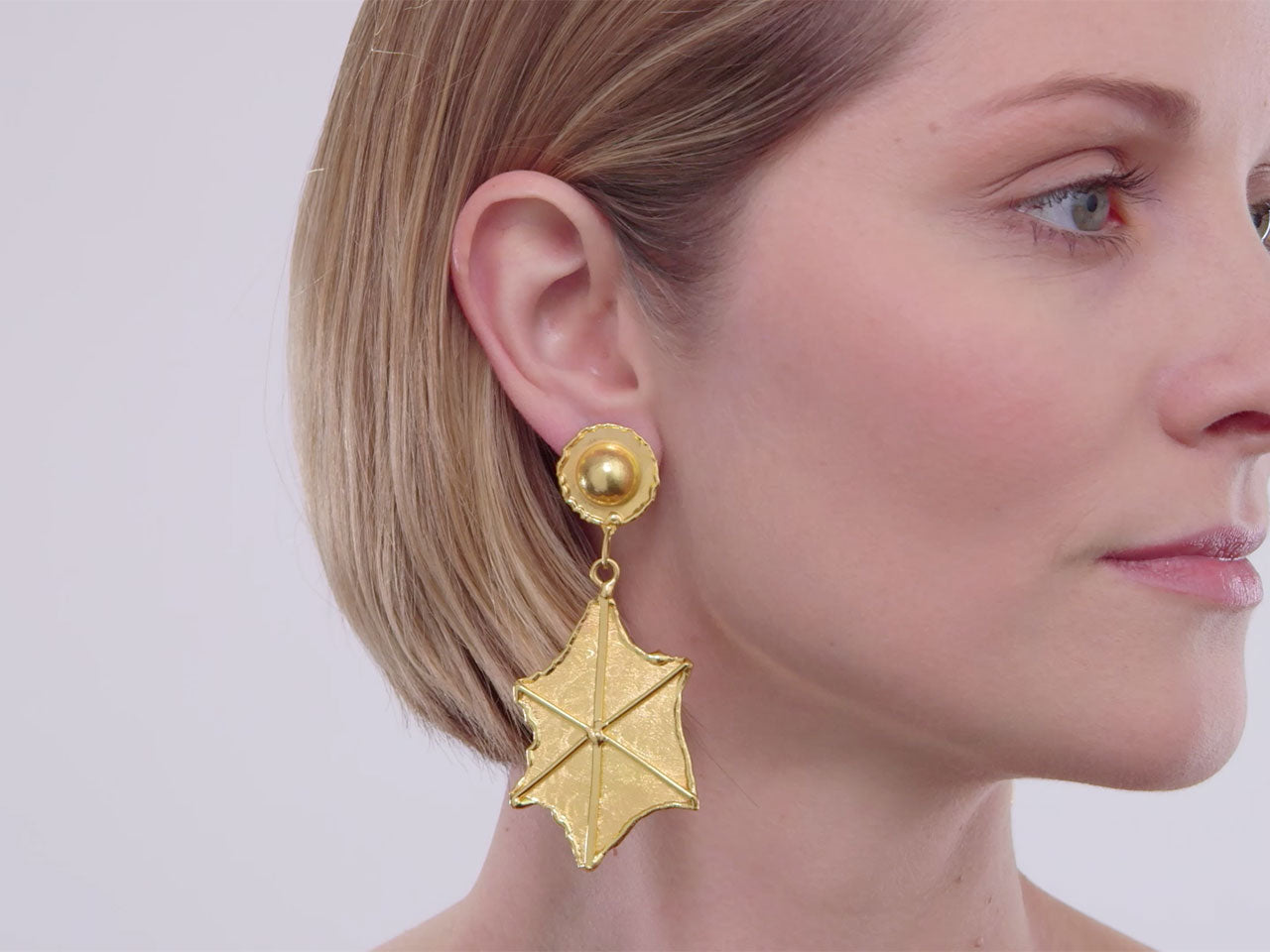 Jean Mahie Earrings in 22K Gold