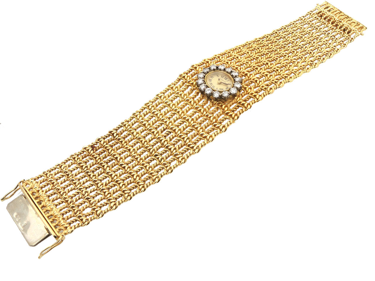 Vintage Corum Ladies Diamonds Watch in 18K Gold