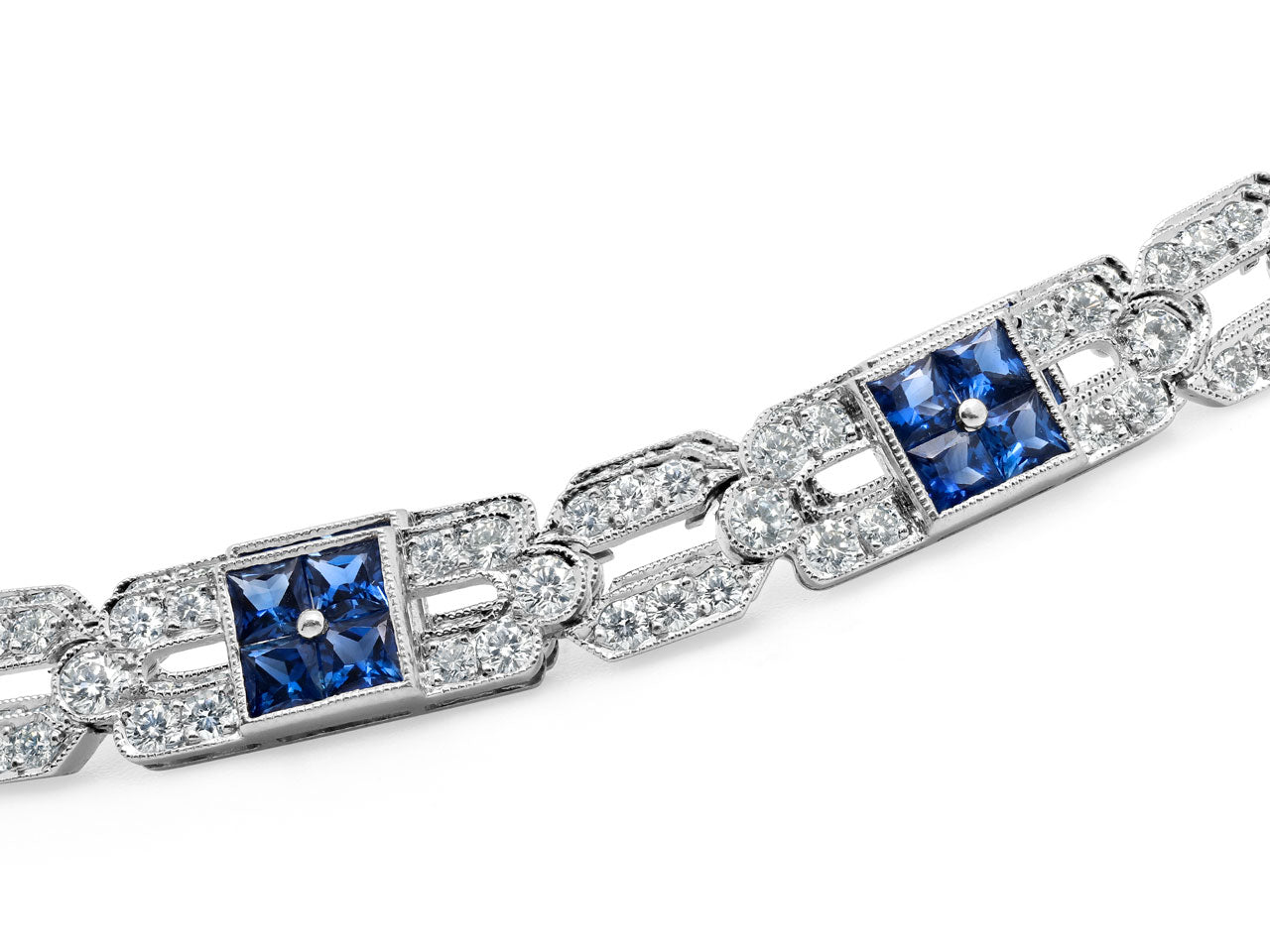 Tiffany & Co. Sapphire and Diamond Bracelet in Platinum