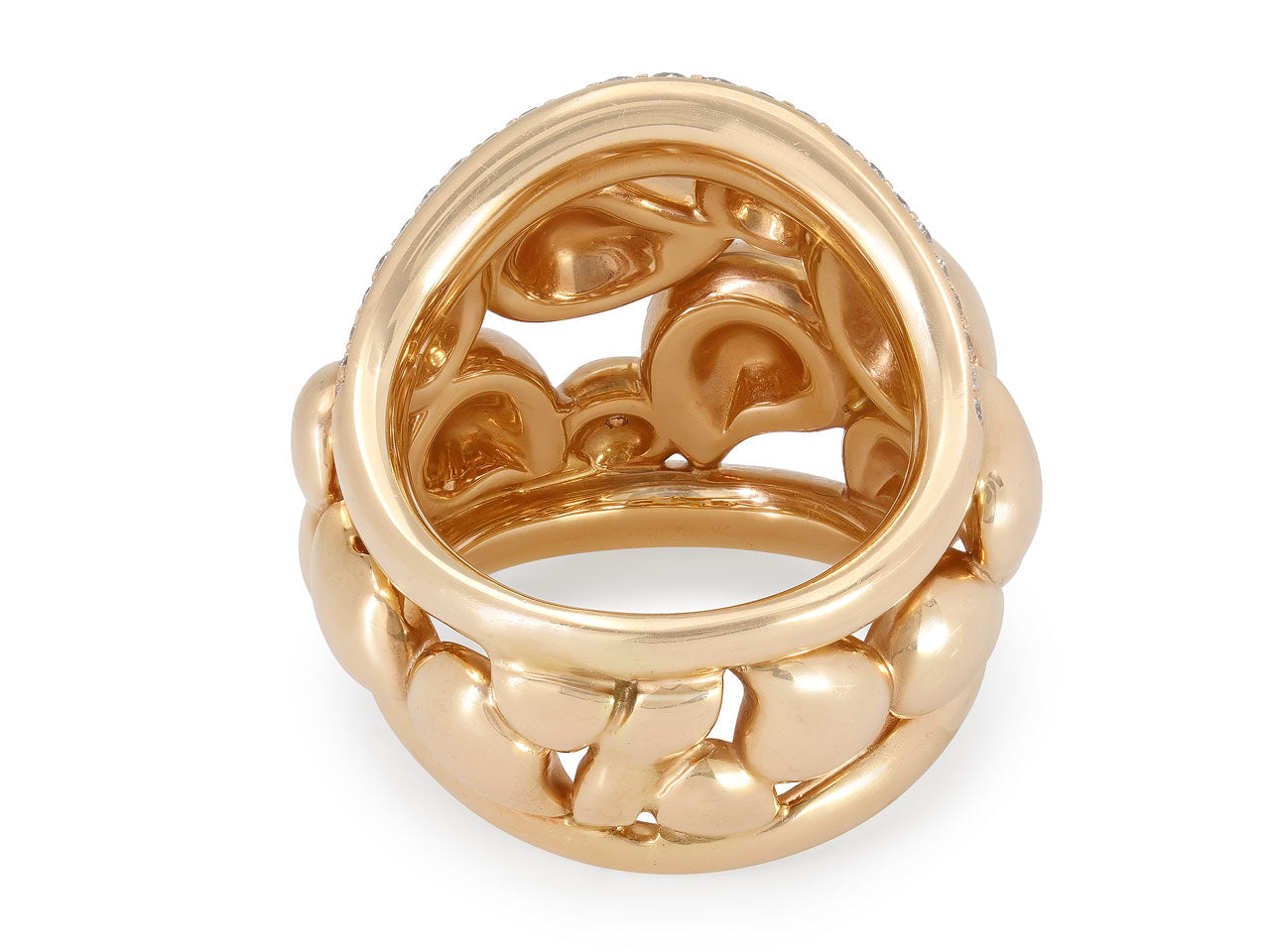 Tamara Comolli 'Signature Lace' Diamond Ring in 18K Rose Gold