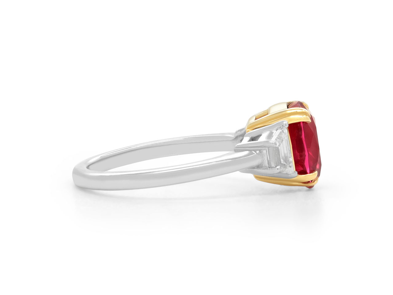 Beladora 'Bespoke' Red Spinel Ring, 3.15 Carat Burma No Heat, in Platinum