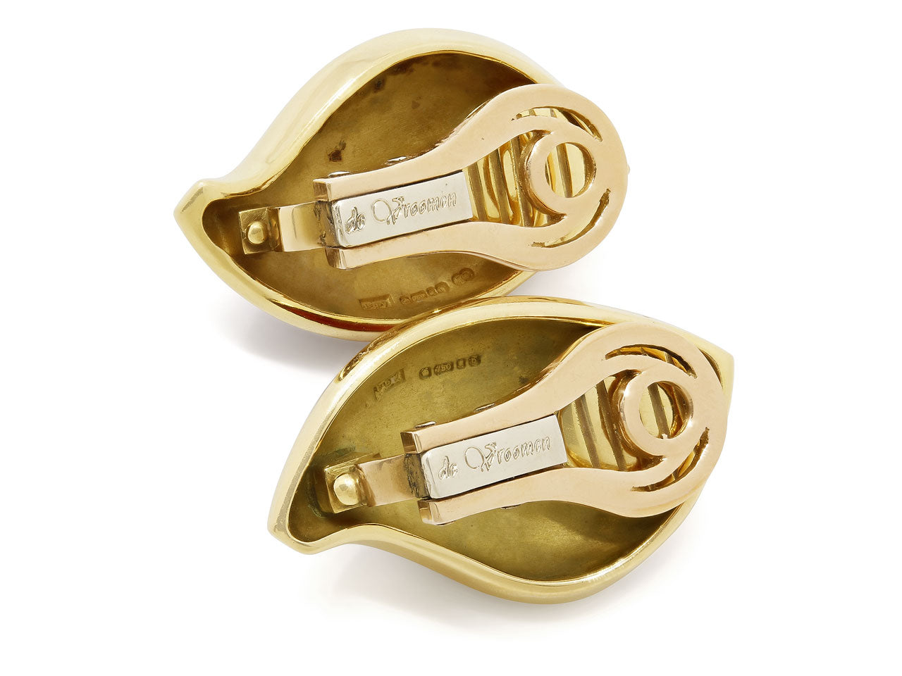 De Vroomen Enamel Earrings in 18K Gold