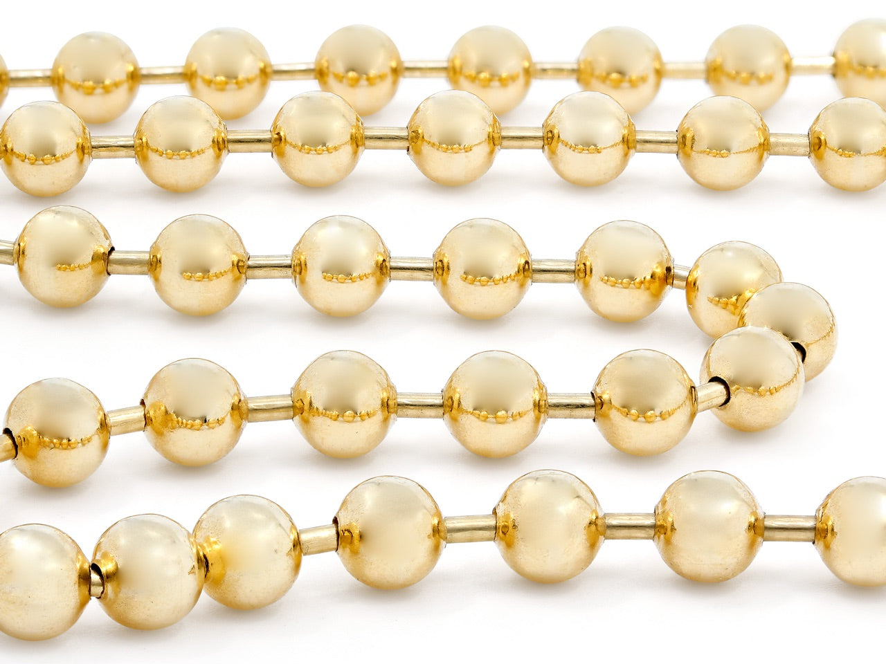 Gold Bead Necklaces in 14k , 18k, and 22k Rose, White, and Yellow gold –  Crystal Casman