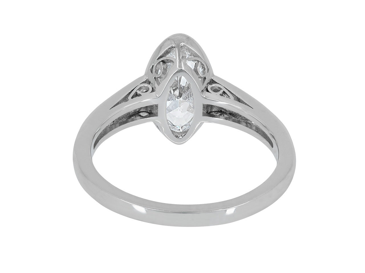 Beladora 'Bespoke' Moval Diamond Ring, 1.44 carat D/SI-1, in Platinum