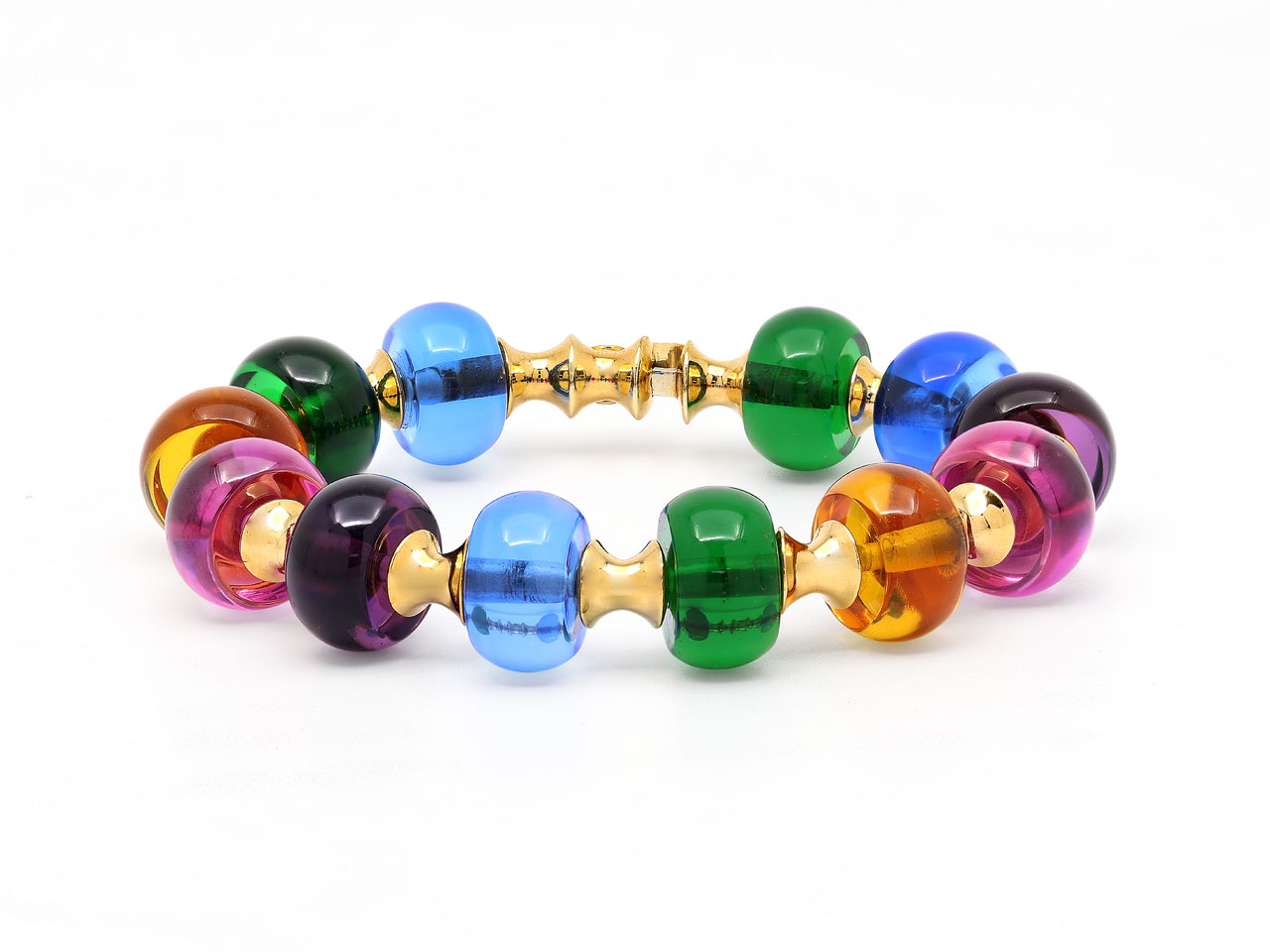 Marina B. 'Cimin' Multi-Colored Quartz Bracelet in 18K Gold