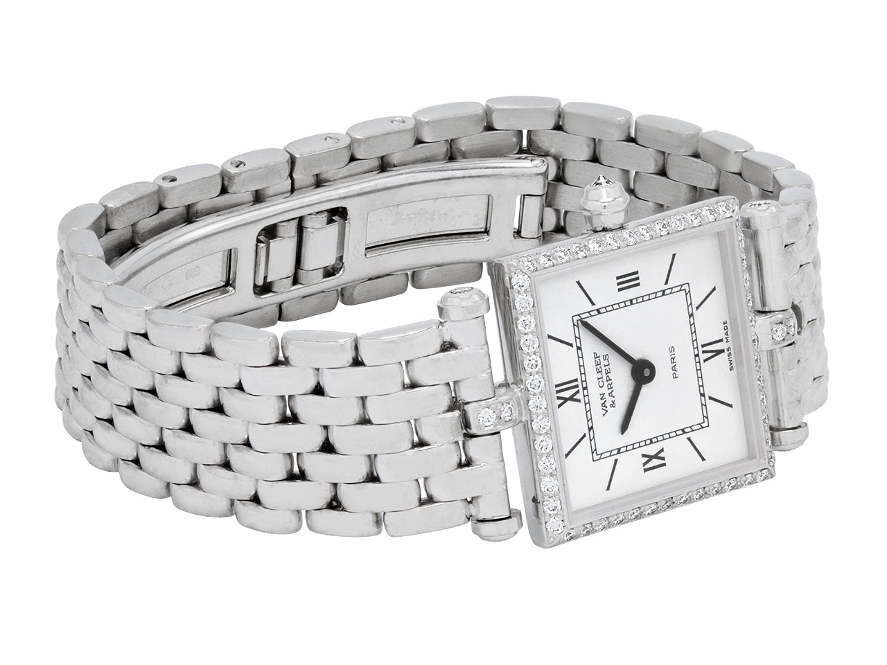 Van Cleef & Arpels 'Classique' Diamond Lady's Watch in 18K White Gold