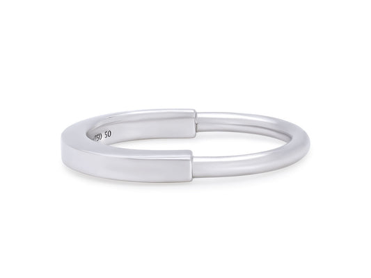 Tiffany & Co. 'Lock' Ring in 18K White Gold