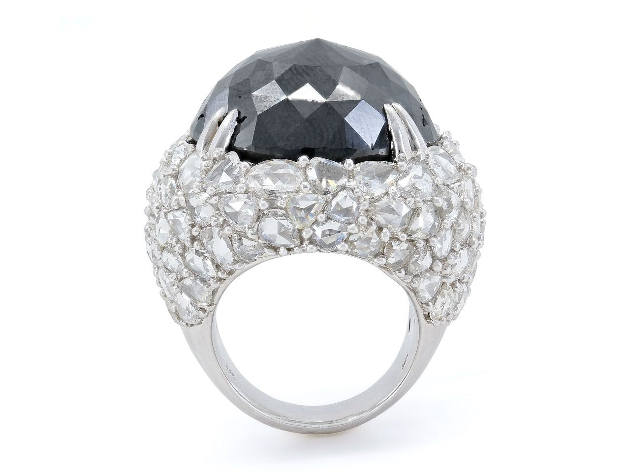 Black and White Diamond Ring in 18K