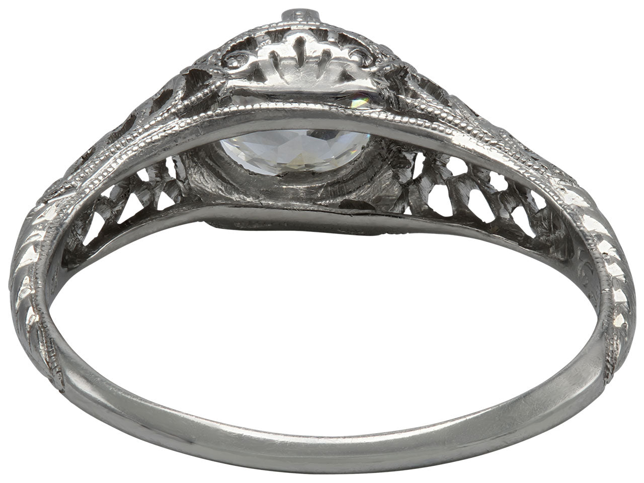 Art Deco 0.62 carat I/VS-1 Diamond Solitaire Ring in Platinum