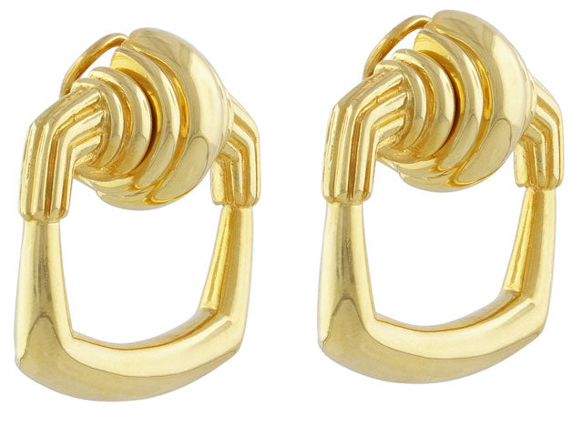 Cartier Aldo Cipullo Door Knocker Earrings in 18K