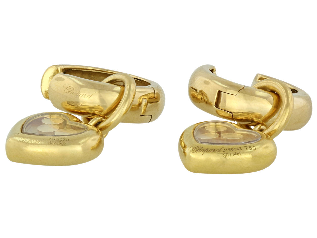 Chopard 'Happy Diamond' Heart Earrings in 18K