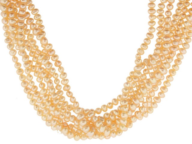 Freshwater Pearl Necklace in 22K