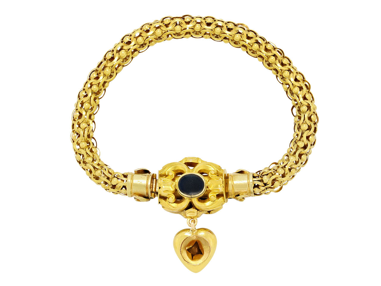 Antique Georgian Harlequin Bracelet in 14K Gold
