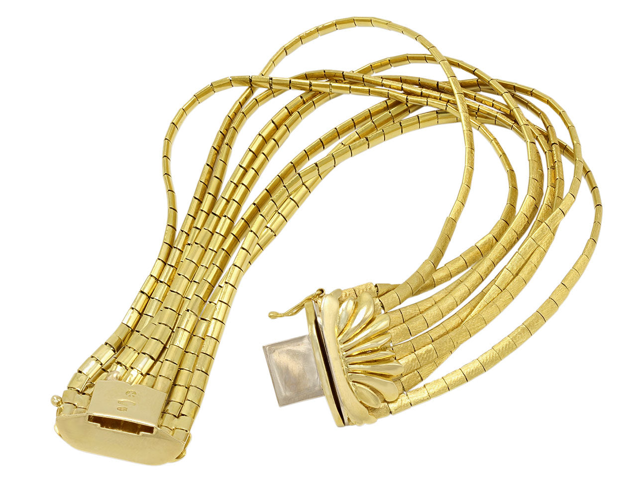 Vintage Spaghetti Link Bracelet 18K Gold