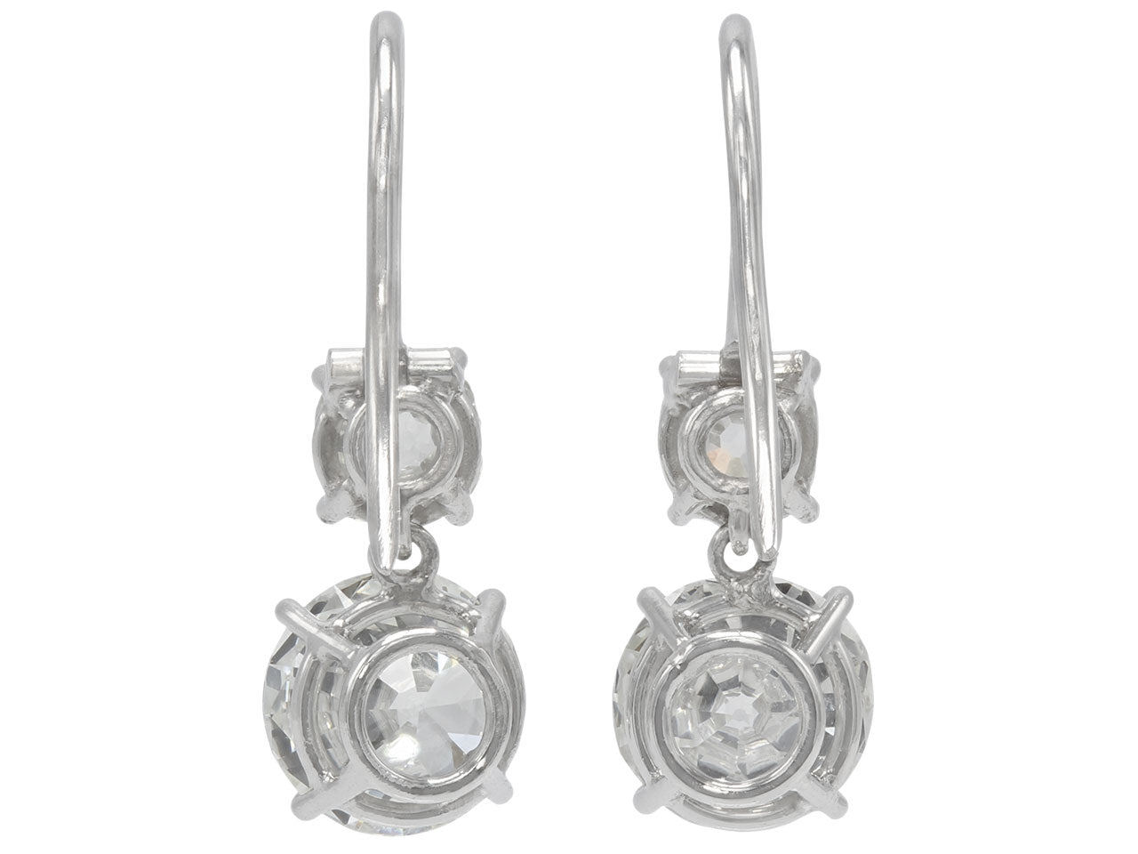 Beladora 'Bespoke' Old-cut Diamond Earrings in Platinum