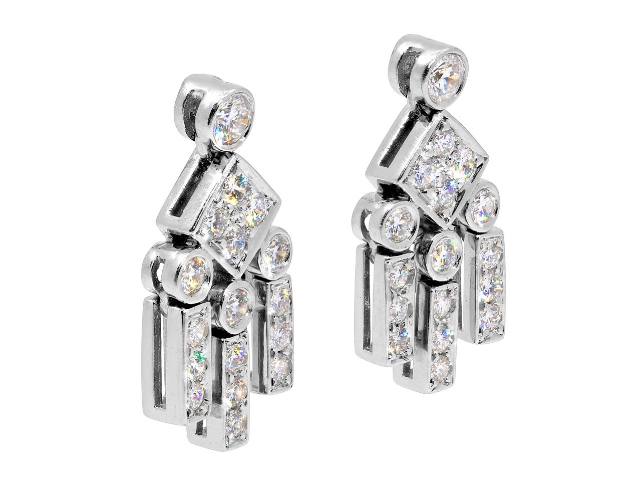 Tiffany & Co. 'Legacy' Diamond Dangle Earrings in Platinum