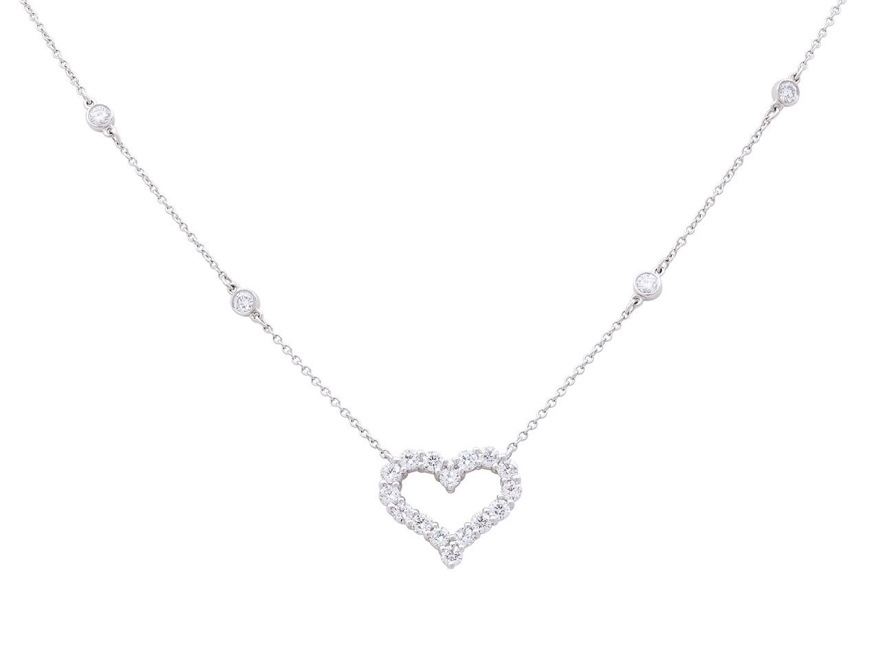 Tiffany & Co. Diamond Heart Necklace in Platinum