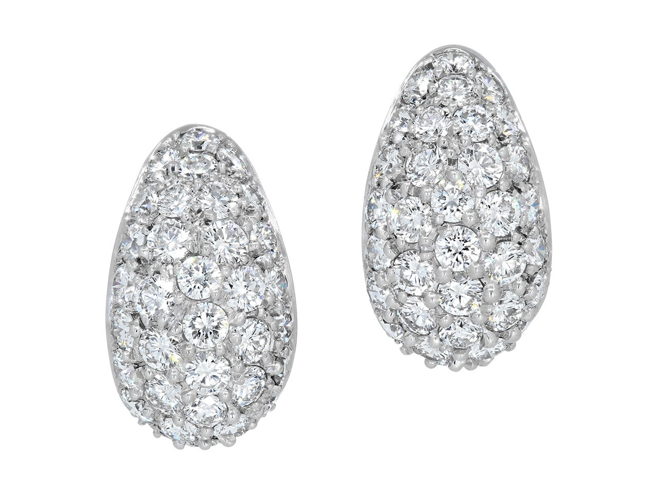Tallarico Diamond Earrings in 18K White Gold
