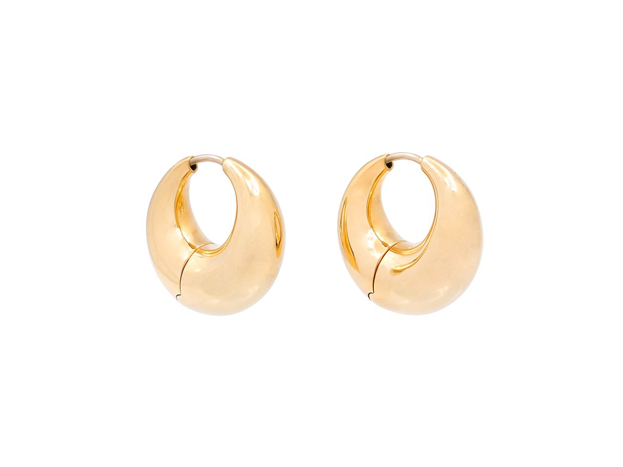 Crescent Hoop Earrings in 18K Gold, Small, by Beladora