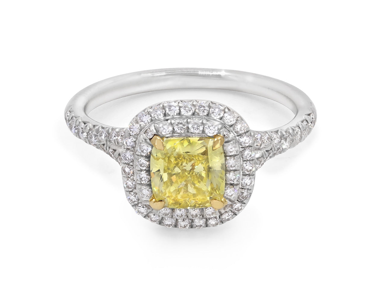 Tiffany & Co. Yellow Diamond 'Soleste' Ring in Platinum