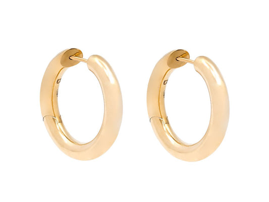 Hoop Earrings, Narrow, in 18K Gold, by Beladora