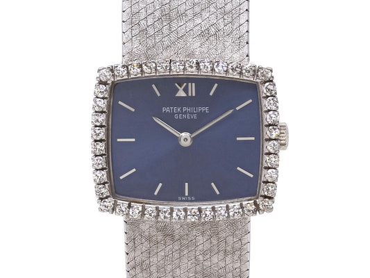 Patek Philippe Diamond Watch in 18K White Gold