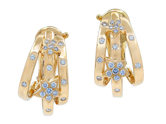 Chanel Diamond 'Comete' Earrings in 18K