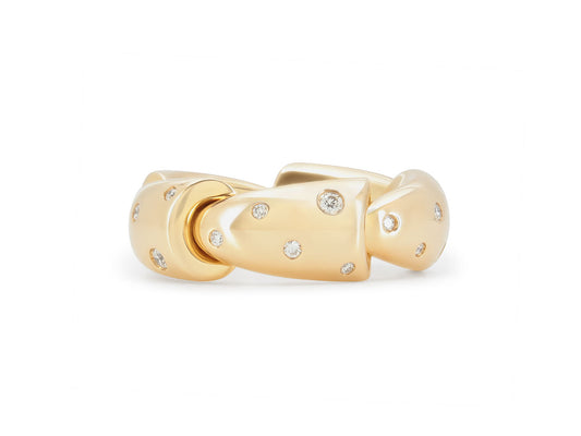 Vhernier 'Calla' Diamond Ring in 18K Rose Gold