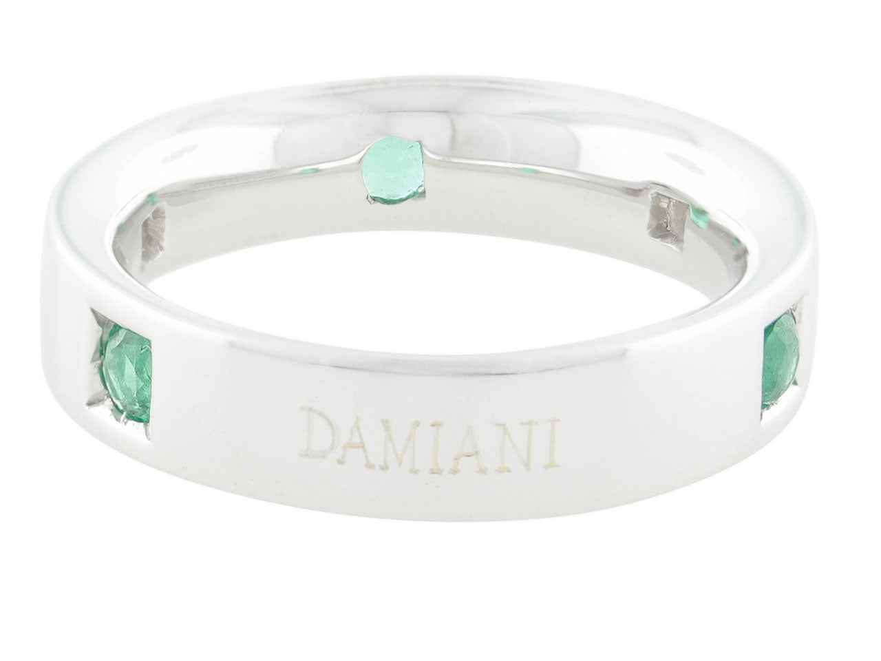 Damiani Emerald and Diamond Ring in 18K
