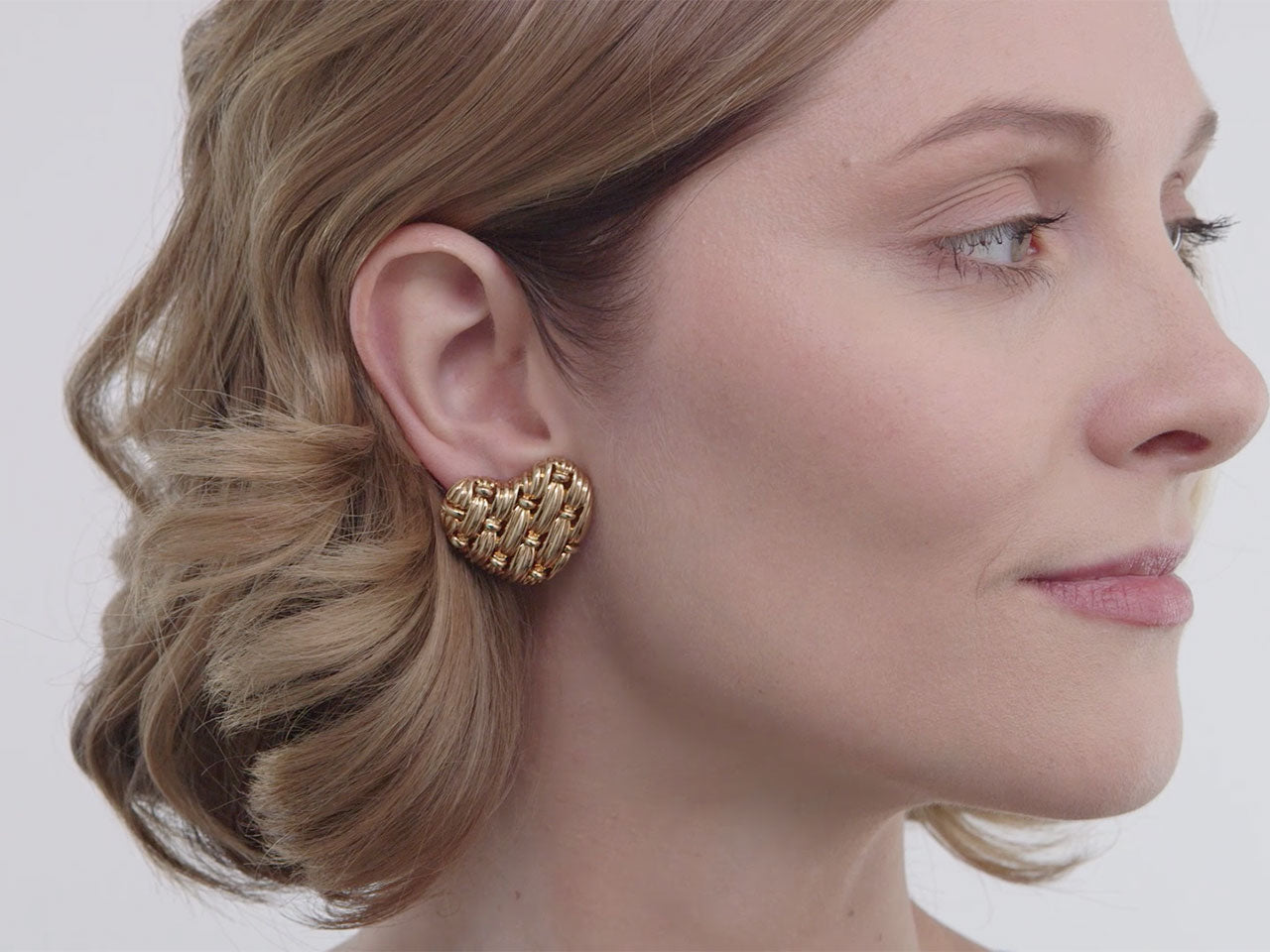 Tiffany & Co. Signature Series 'Woven Heart' Earrings in 18K