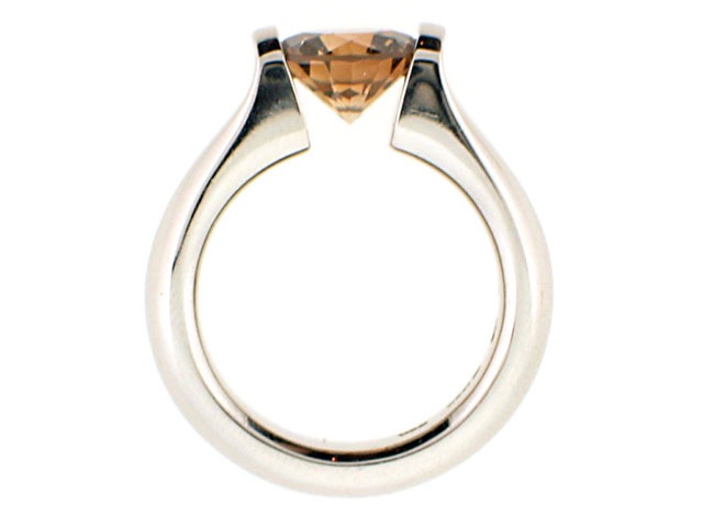 Fancy Dark Yellowish Brown Diamond, 2.12 Carat, 'Classic Omega' Ring by Steven Kretchmer