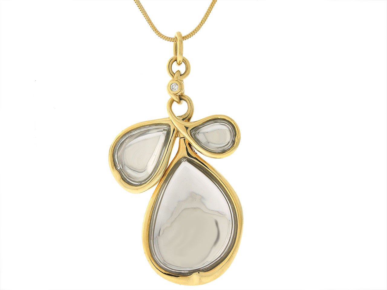 H.Stern 'Sutras' Pendant Rock Crystal Necklace in 18K