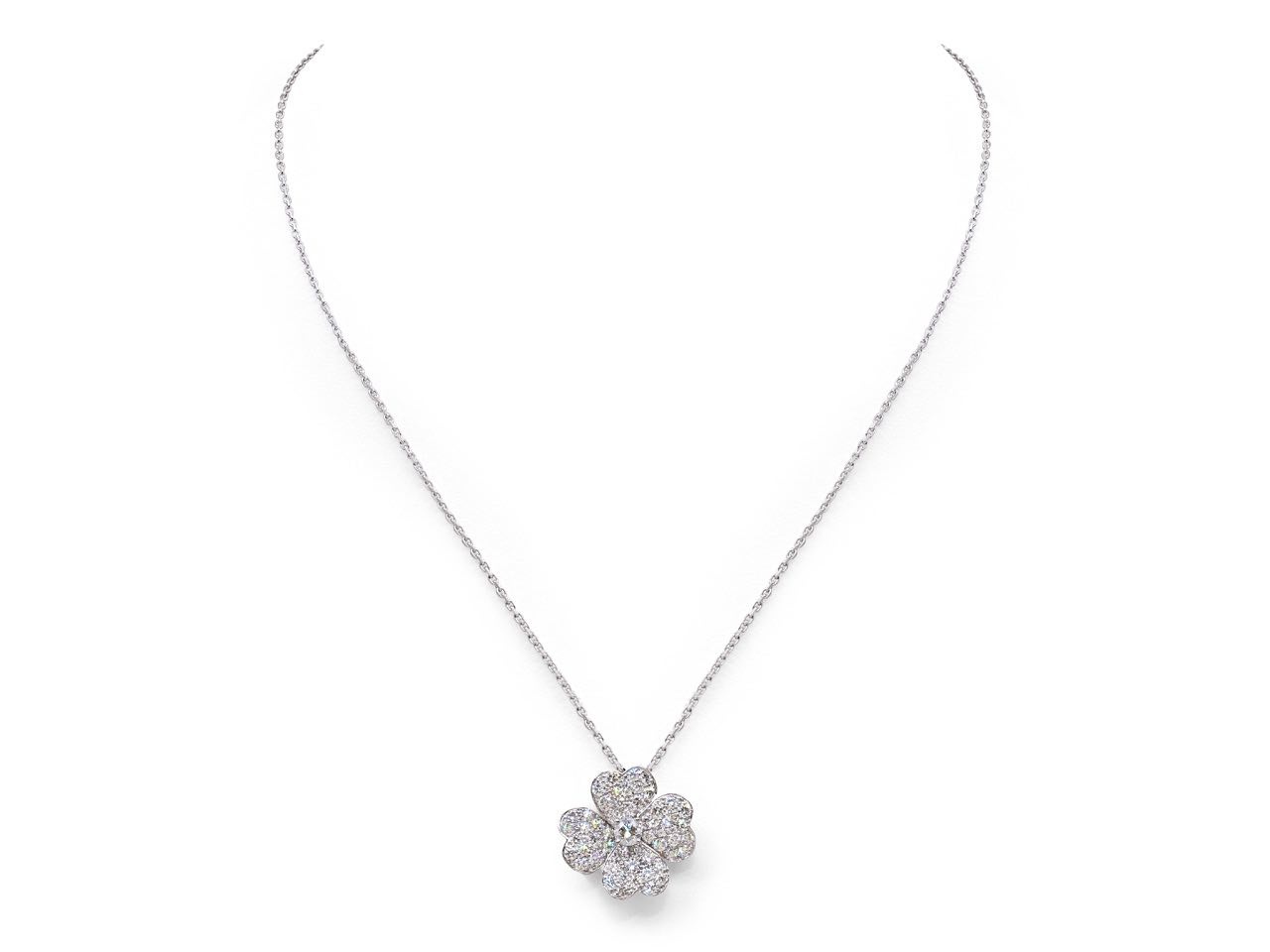 Van Cleef & Arpels 'Cosmos' Pendant/Brooch in 18K White Gold