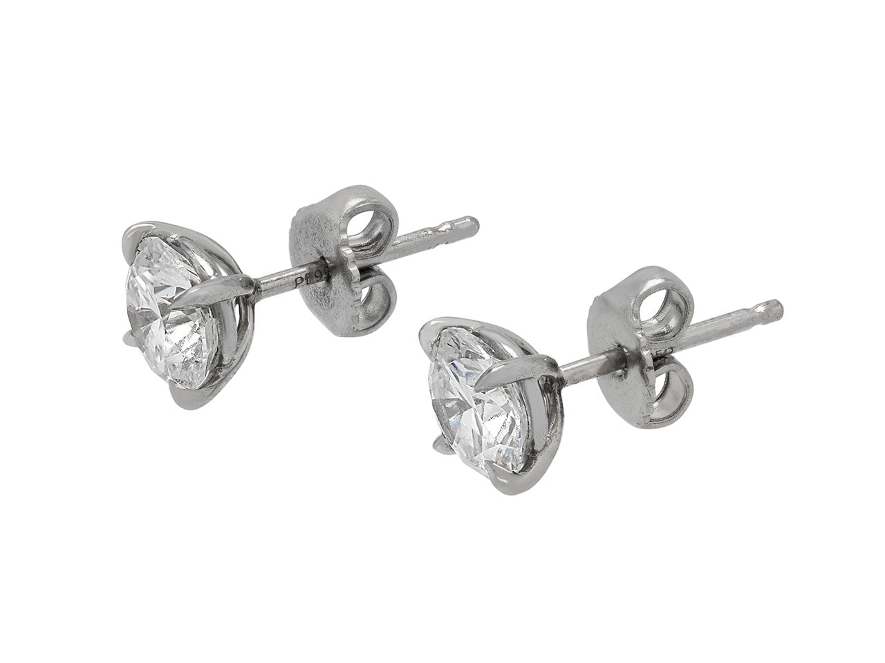 Beladora Diamond Stud Earrings, 2.24 total carats, E/SI-2, in Platinum