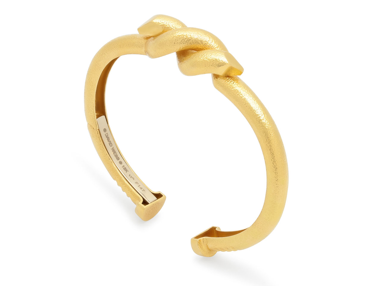 David Webb 'Twisted Nail' Cuff Bracelet in 18K Gold