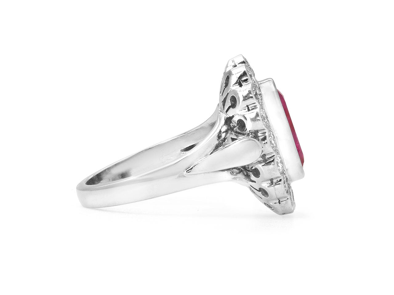 Ruby and Diamond Ring in Platinum