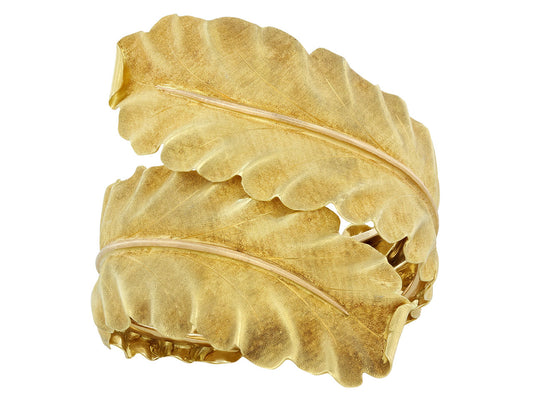 Buccellati Leaf Bangle Bracelet in 18K Gold