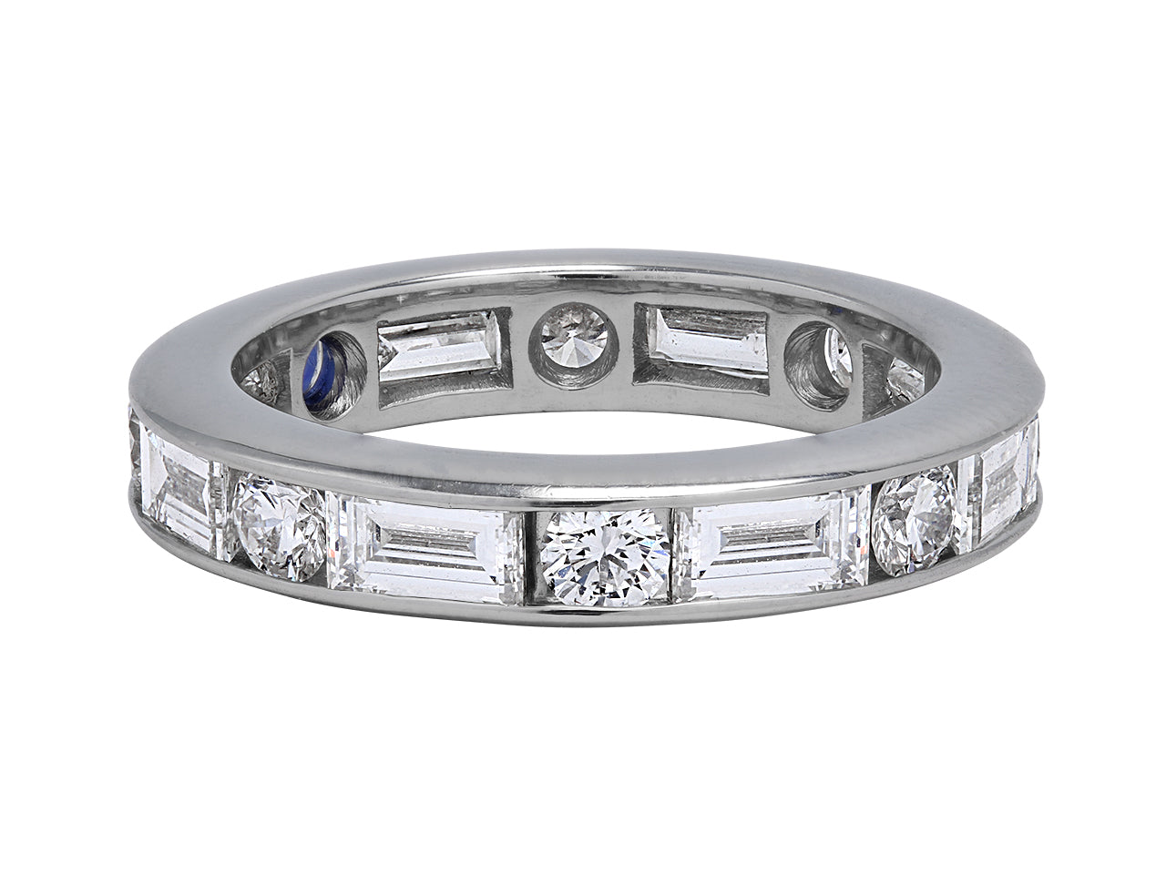 Tiffany & Co 2.6mm Princess Cut Diamond Platinum Eternity Wedding Ring -  Bloomsbury Manor Ltd