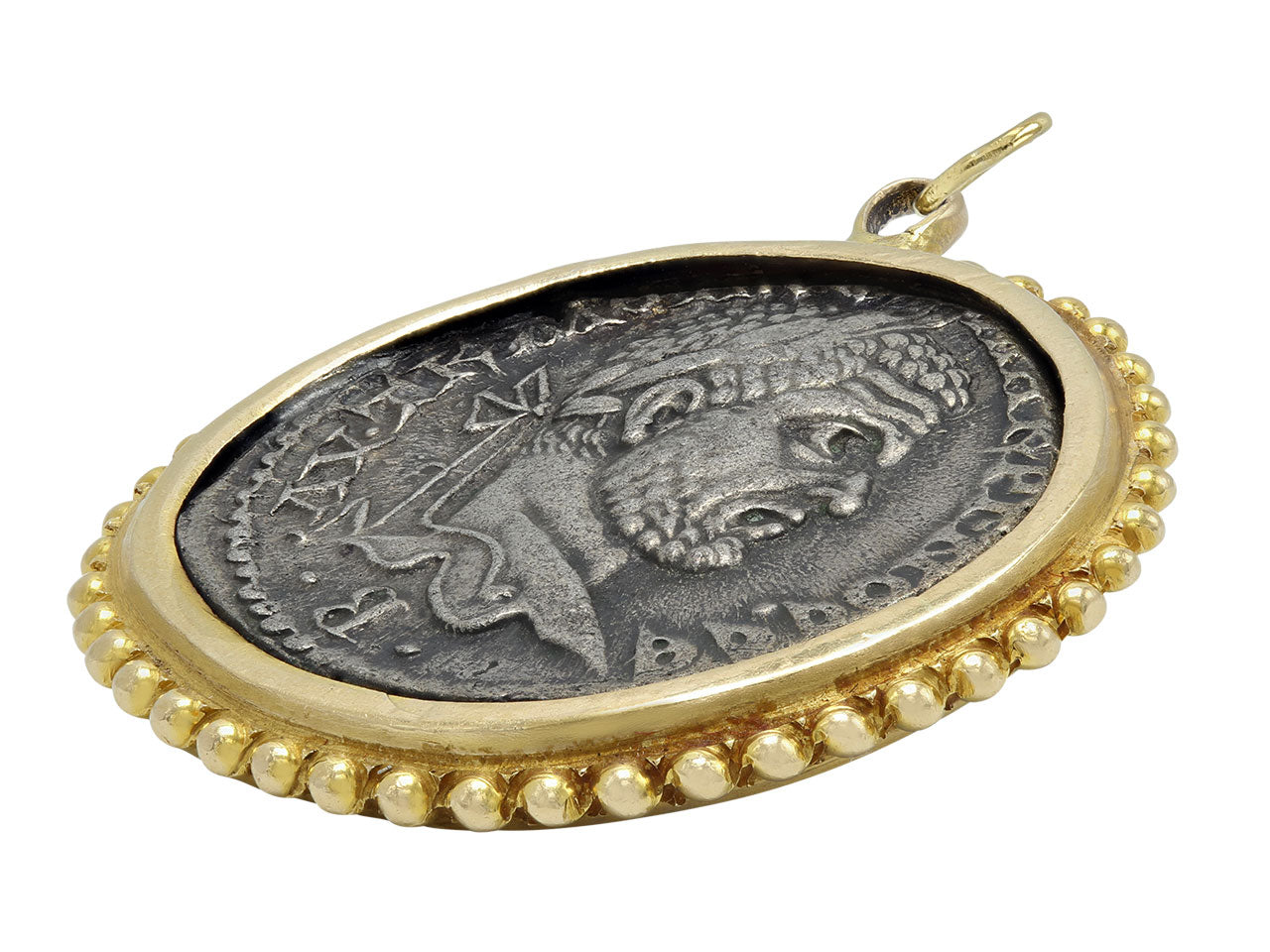 Ancient Coin Pendant in 14K Gold