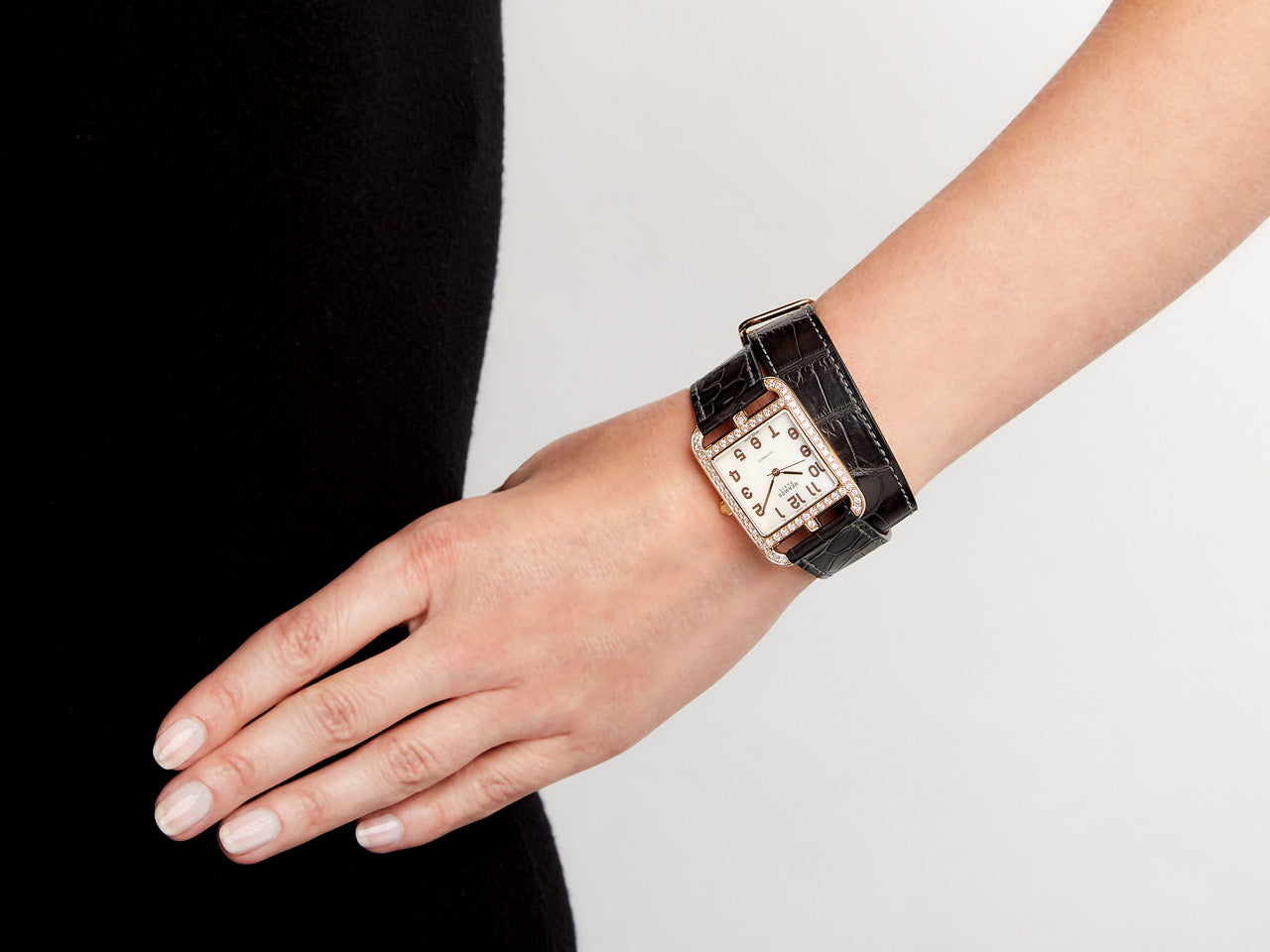 Hermès 'Cape Cod' Diamond Watch in 18K Rose Gold, 29mm