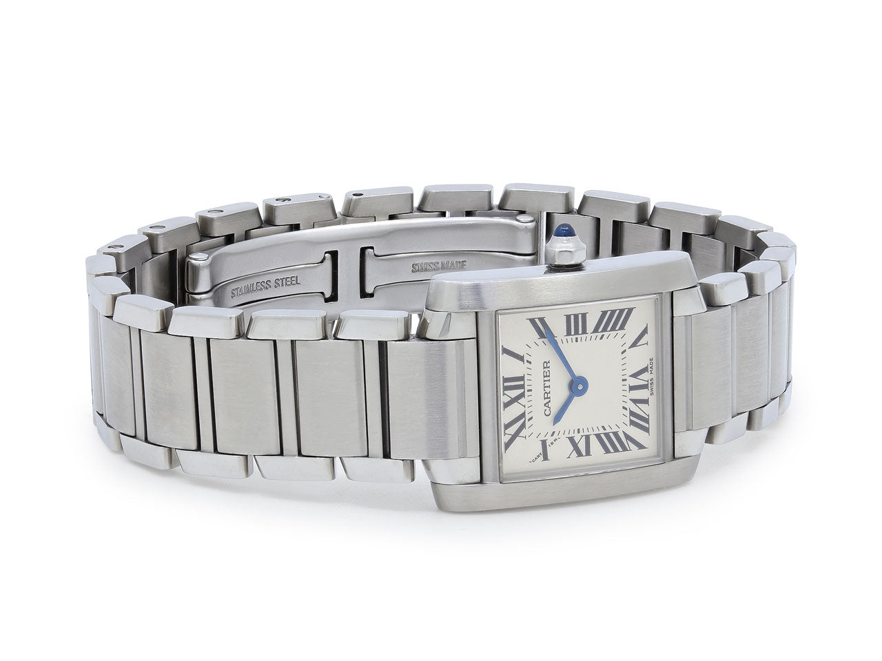 Cartier 'Tank Française' Watch in Stainless Steel