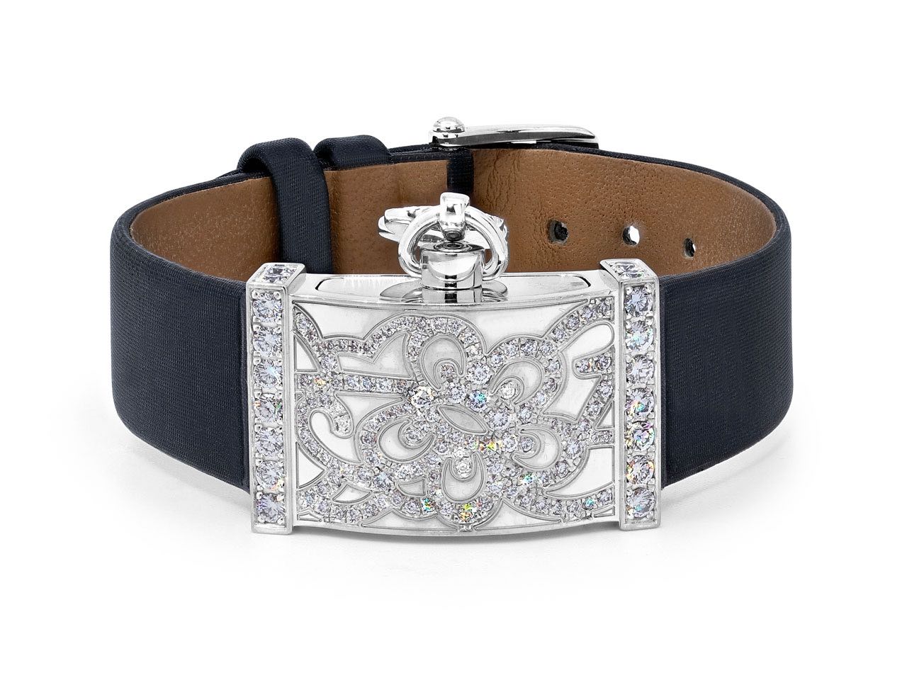 Van Cleef & Apels 'Secret Dentelle' Diamond Watch in 18K White Gold