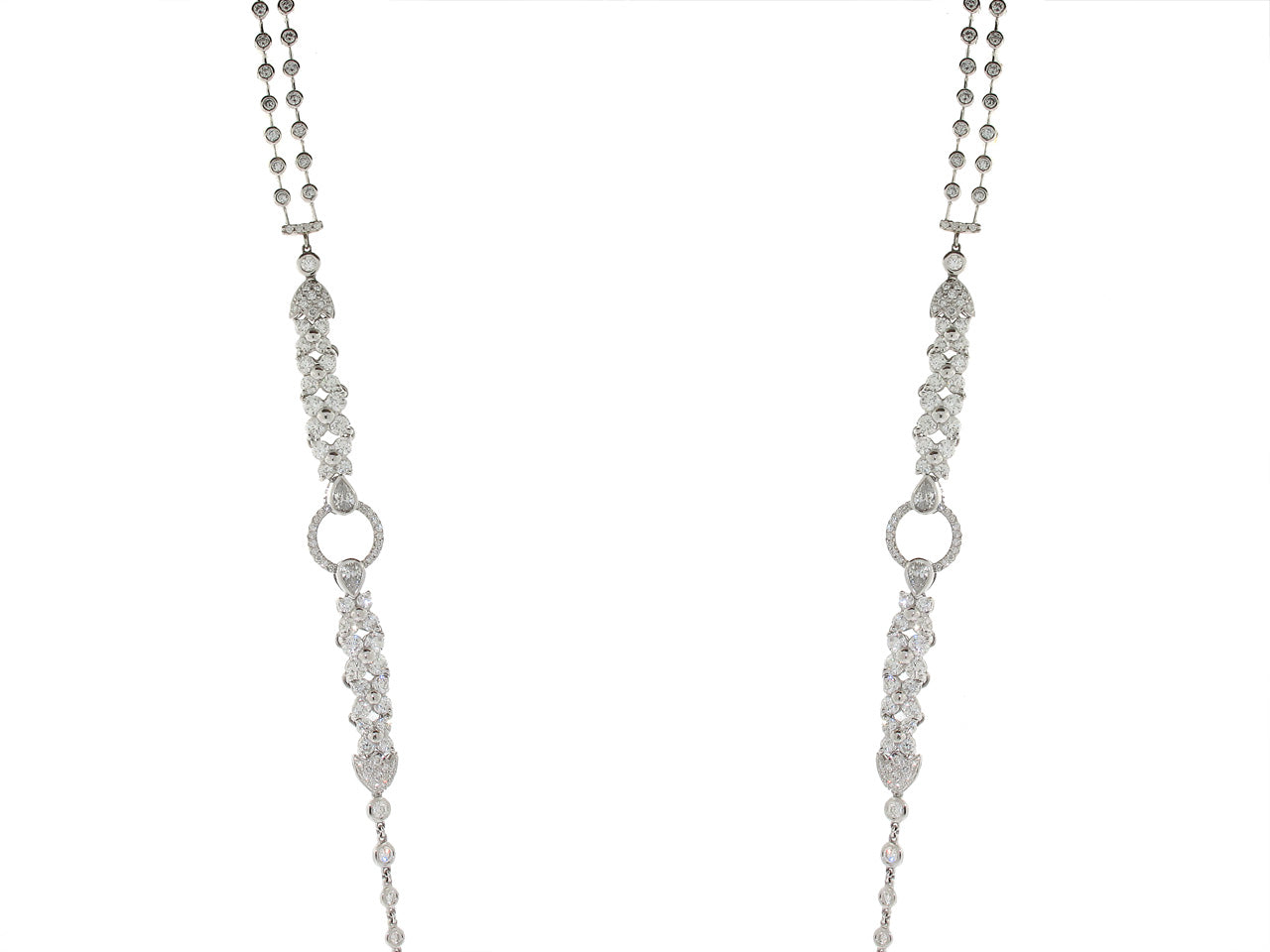 Diamond Sautoir Necklace in 18K White Gold
