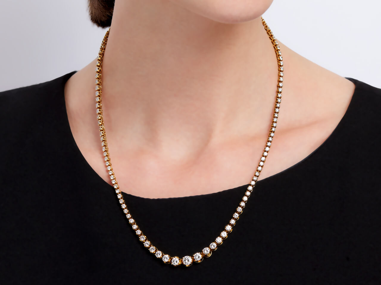 Diamond Rivière Necklace in 18K Gold #516837 – Beladora