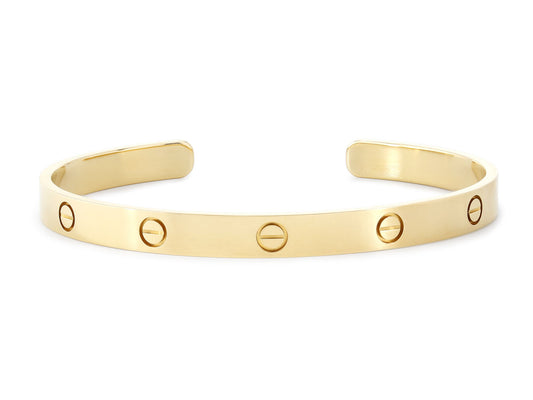 Cartier 'Love' Cuff Bracelet in 18K Yellow Gold, Size 21