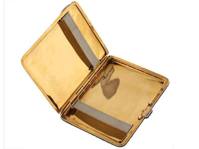 Art Deco Sapphire and Diamond Cigarette Case in 18K