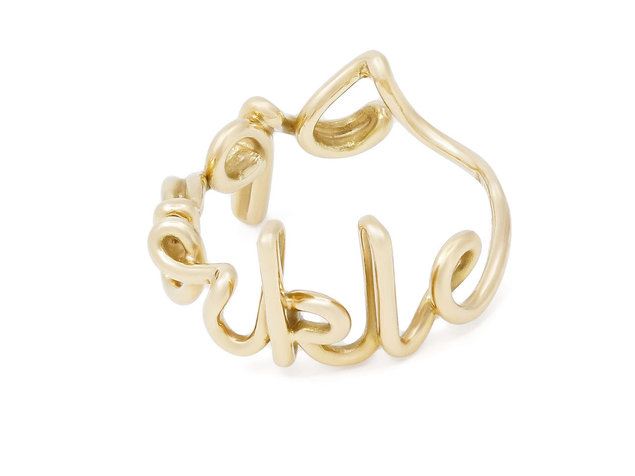 'Written' Ring in 18K Gold, by Solange Azagury-Partridge