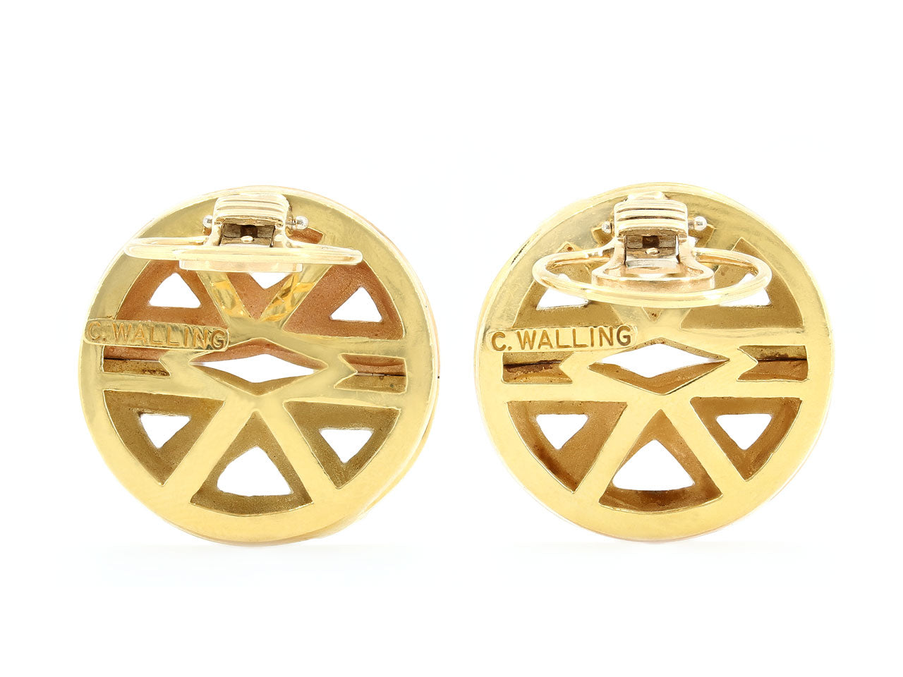 Christopher Walling Earrings in 18K Yellow and Rose Gold