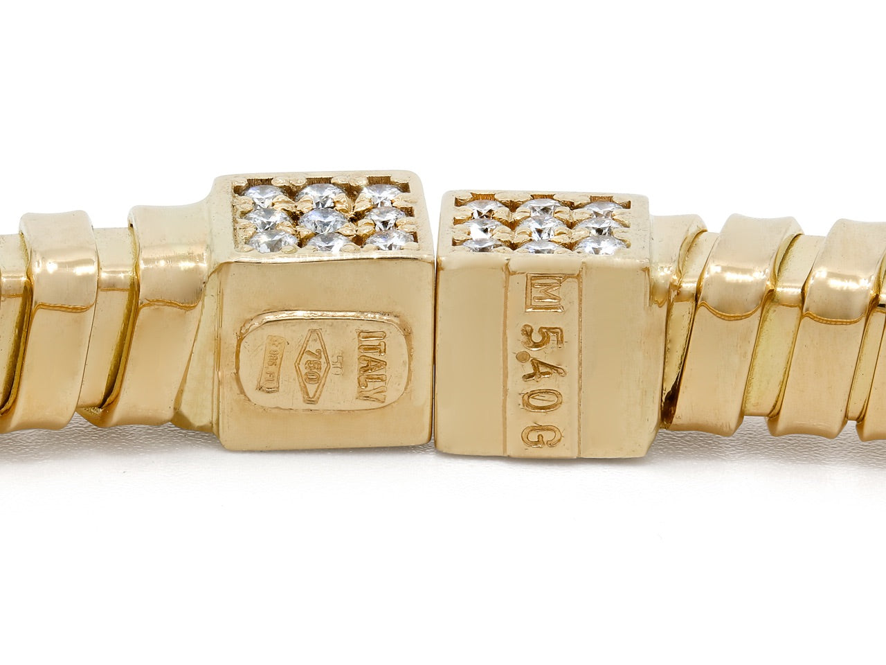 Diamond Tubogas Bracelet in 18K Gold, by Beladora